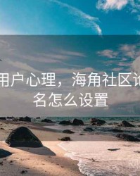 海角网用户心理，海角社区论坛用户名怎么设置