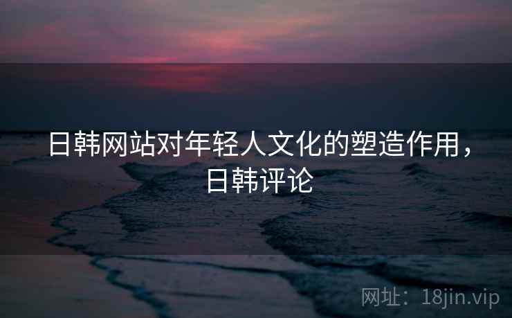 日韩网站对年轻人文化的塑造作用，日韩评论