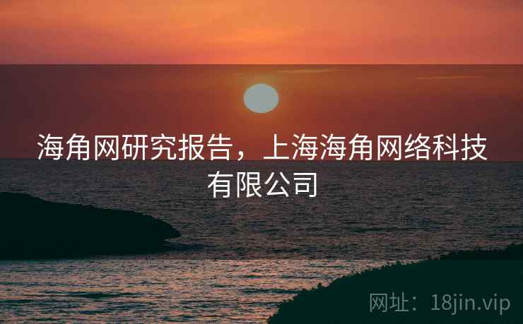海角网研究报告，上海海角网络科技有限公司