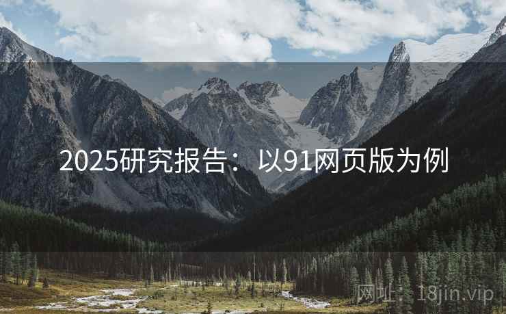 2025研究报告：以91网页版为例