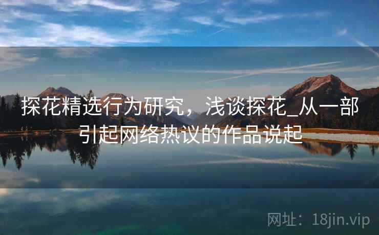 探花精选行为研究，浅谈探花_从一部引起网络热议的作品说起