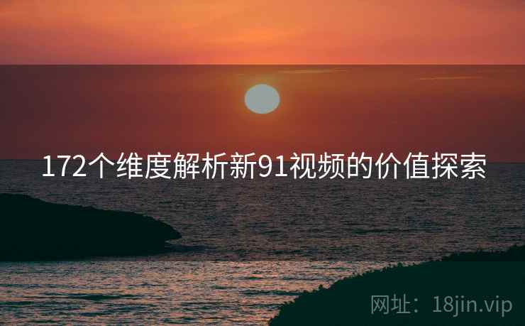 172个维度解析新91视频的价值探索