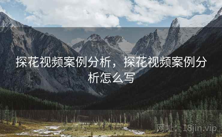 探花视频案例分析，探花视频案例分析怎么写